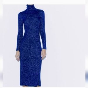 Zara Navy Long Sleeve Dress